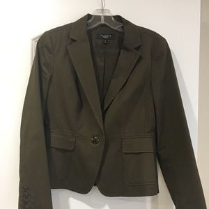 Talbots olive green blazer